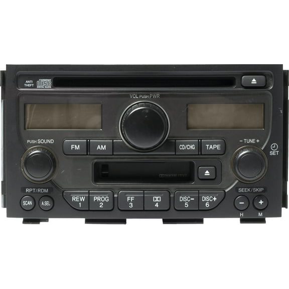 Restored 200305 Honda Pilot AMFM Radio 6Disc CD Cassette Player 39100S9VA300 Opt 1TV2 (Refurbished)