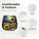 thumbnail image 4 of Balery Starry Sky Sunflower Pantalones cortos deportivos para mujer con forro y dos bolsillos, elásticos, para entrenamiento, gimnasio, yoga-XX-Large, 4 of 7
