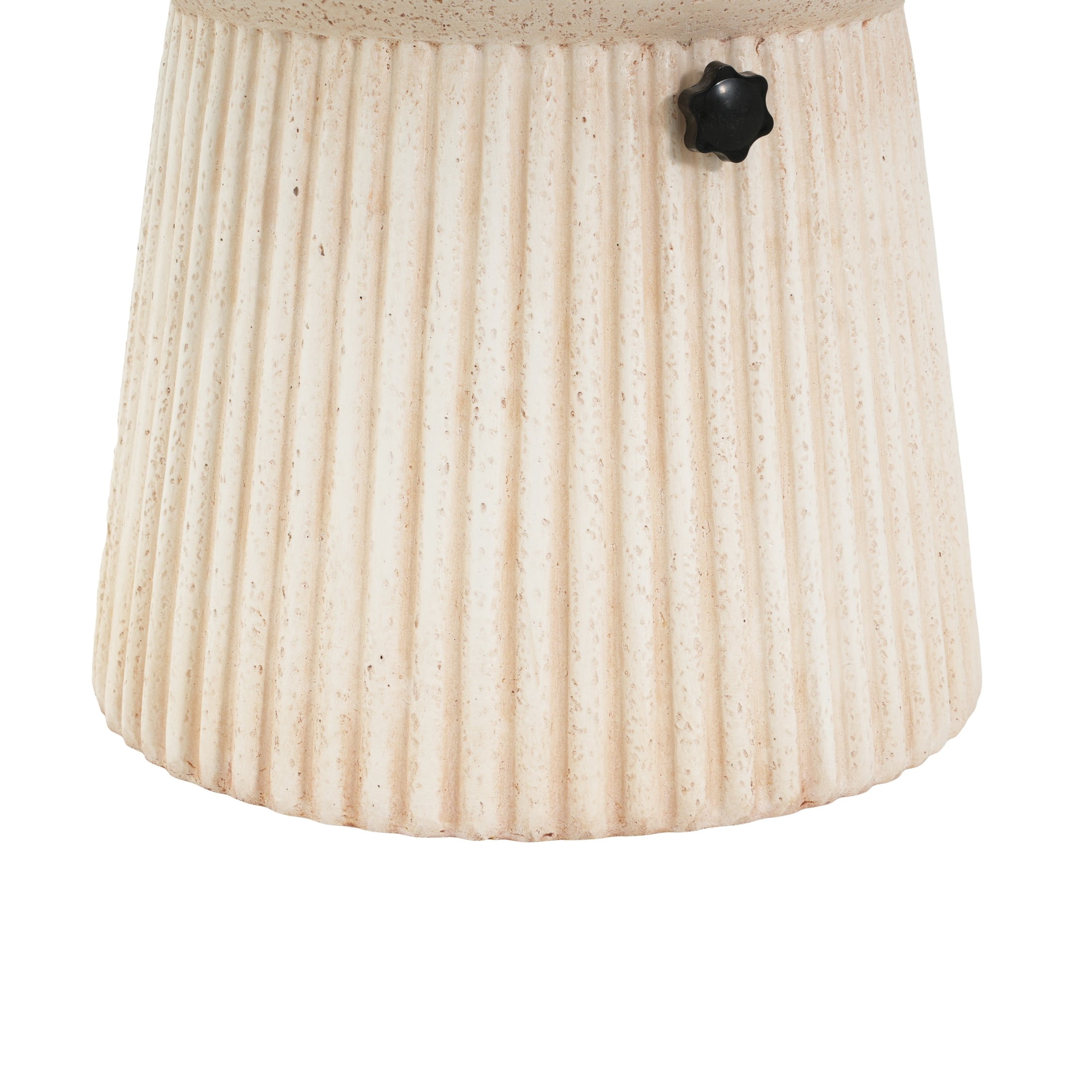 Christopher Knight Home Sand Fillable MGO Hourglass Umbrella Base Side Table, Beige Travertine