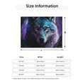 thumbnail image 5 of Naloa Purple Sky Wolf Flannel Blankets - Thick and Warm Blanket for Winter, Soft Fuzzy Plush King Blanket for All Seasons60"x50", 5 of 6
