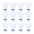 thumbnail image 1 of 12pcs Nylon Badmintons Simple Small Fitness Shuttlecocks Durable Badmintons for Outdoor (White), 1 of 7