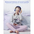 thumbnail image 3 of Wired On-Ear Headphones for Kids Children School Boys Grils Toddler with Adjustable Headband - awatrue Safe Volume Limited 85/94dB FunShare Headset with 3.5mm Audio Jack, Cord Earphone, Purple, 3 of 8
