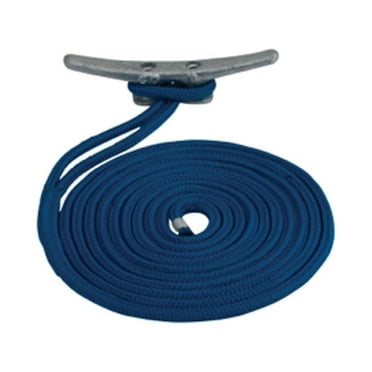 Sand Shark 15ft Boat Rope, 1/2in Dock Lines, Double-Braided Nylon ...