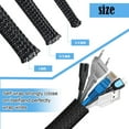thumbnail image 2 of Insulated Braid Sleeving Wear-resistant Wire Cable Protector Expandable Sleeve Wear-resistant Cables Sleeve Adjustable Flexible Self-closing Wraps, 2 of 9