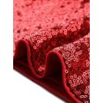 thumbnail image 5 of DARING DIVA Women's Round Neck Long Sleeve Shiny Sparkly Blouse L Red, 5 of 6