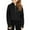 Black, variant on Girls Long Sleeve Half Zip Hoodie Sweatshirt with Kangaroo Pocket Soft Pullover Lightweight Top for Kids Teenagers
