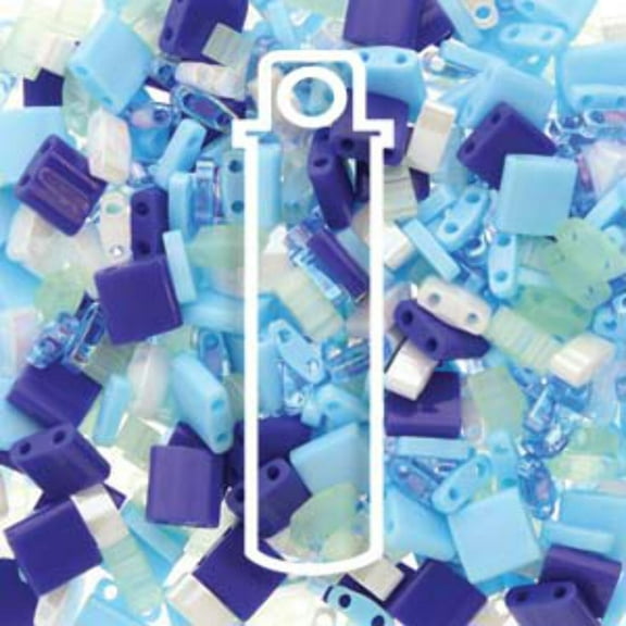 Mix Grecian Waters Miyuki Tila Seed Beads - Assorted Sizes TLMIX207-TB