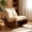 Cream, variant on Upholstered Glider Chair, Faux Leather with Solid Wood Frame, Accent Furniture for Bedroom and Living Room, Cream
