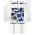 thumbnail image 6 of No Hook Shower Curtains with Snap in Liner, Blue Color Block Waterproof Fabric Shower Curtain, Minimalist Modern Abstract Geometric Double Layers & See-Through Top Window Bathroom Curtains 72''x84'', 6 of 6