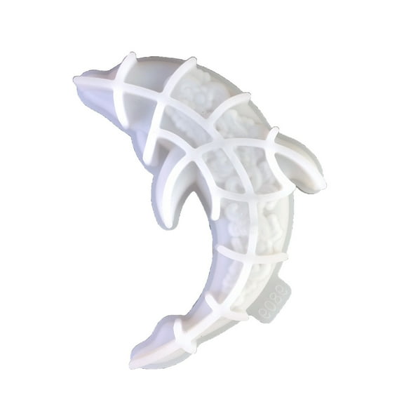 Rose Dolphin Epoxy Resin Mold Wall Decoration Ornaments 3D Silicone Mould for Living Room Home