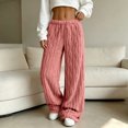 thumbnail image 2 of Yirov Fluffy Pajama Pants for Women Comfy Soft Fuzzy Pj Bottoms Loungewear Drawstring Fleece Sleepwear for Winter, 2 of 7