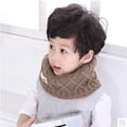 thumbnail image 2 of Boy Girl Winter Thick Knitted Elastic Neck Collar Kids Warm Knitted Scarves Children Neck Warmer Scarf BEIGE, 2 of 7