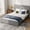 Grey, variant on Leumius Farmhouse Style Queen Size Bed with Barn Door Designed Headboard and Footboard, Pinewood Bed with Strengthened Bed Frame for Teens Adults Grey