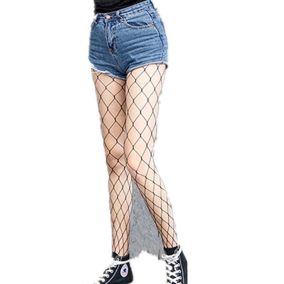 fishnet tights ripped jeans