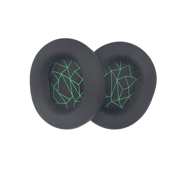 Inteprter 2 uds. Cojín para auriculares aislamiento de ruido transpirable montado en la cabeza almohadillas para los oídos para juegos reemplazo de la Relojes inteligentes Verde