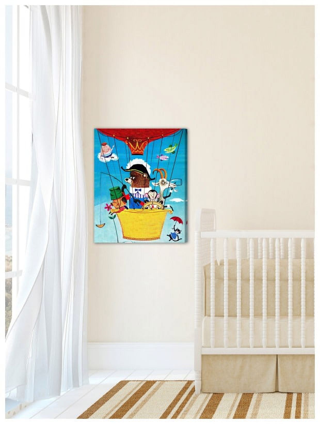 Marmont Hill "Flying Balloon" by Curtis Painting Print on Canvas