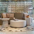 thumbnail image 3 of Elementi Rome Coffee Table End Table Set of 3 for Indoor Outdoor Patio Tables Outdoor Furniture Coffee Table Set Side Table Living Room Furniture Center Table Nightstand Concrete, Cream White - Round, 3 of 7