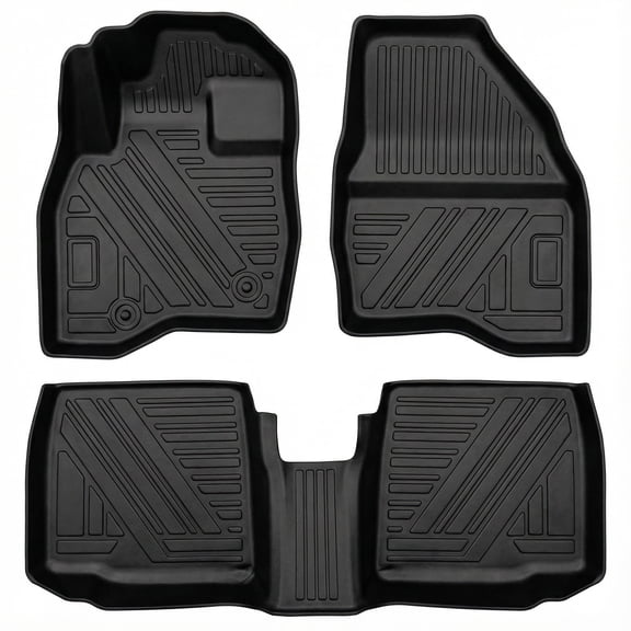 TPE Floor Mats for Ford Explorer 2015 2016 2017 2018 2019 - Waterproof Non Slip Heavy Duty All Weather Liners Front & Rear