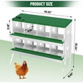 thumbnail image 2 of Metal Chicken Nesting Boxes, Heavy-Duty Galvanized Steel Egg Laying Box with 8 Compartments, Rustproof, Easy to Install & Clean, Wall-Mountable Design for Poultry Coops- Green with Stand, 2 of 14