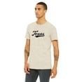 thumbnail image 2 of Daxton Adult Unisex Tshirt Texas Script with Vertical on the Back, Oatmeal Black, 3XL, 2 of 3
