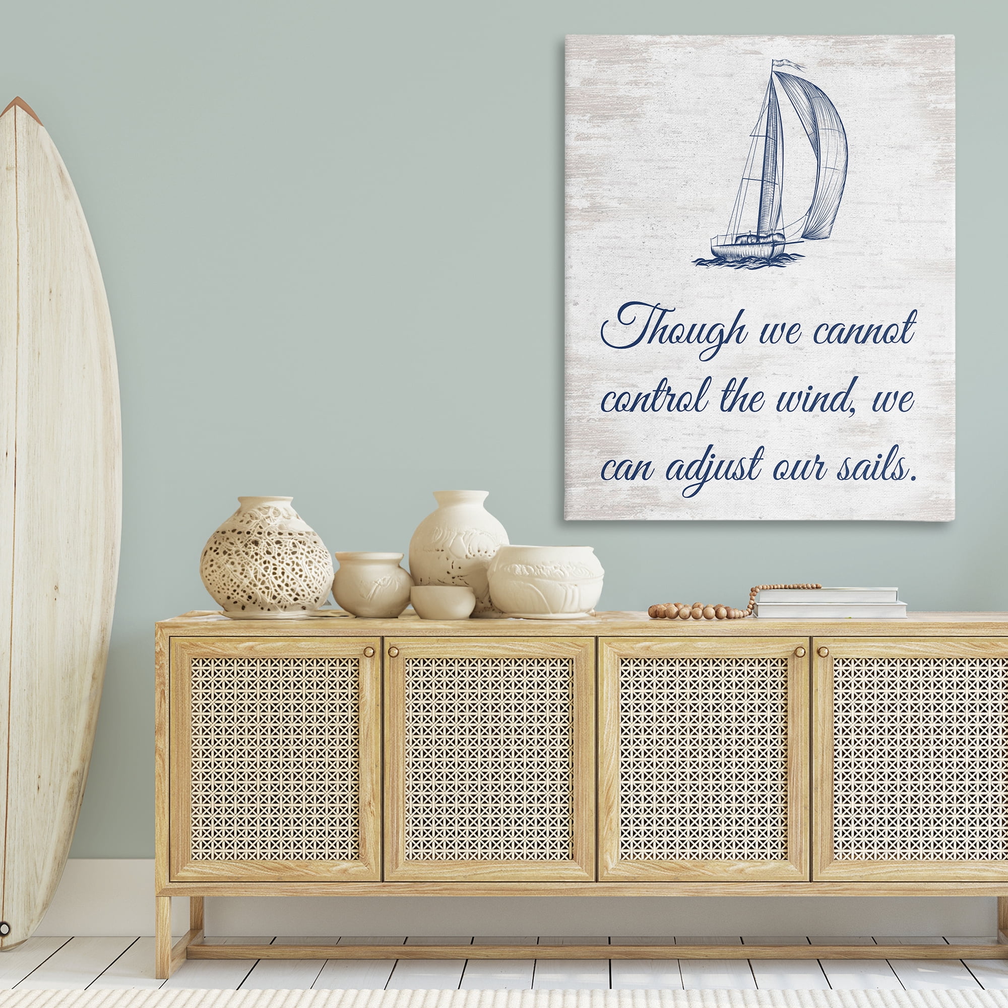 Stupell Industries Adjust Our Sails Transportation Painting Gallery Wrapped Canvas Art Print Wall Art, 36 x 48
