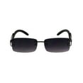 thumbnail image 2 of Gold Stylish Glasses Clear Lens Rectangular Retro Rimless Tinted Sunglasses, 2 of 12