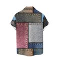 thumbnail image 4 of Qertyioot Chemise Hawaïenne d'Été Printemps Manches Courtes en Vrac Col Rond Géométrique Chemise Imprimée Non Localisée, 4 of 4