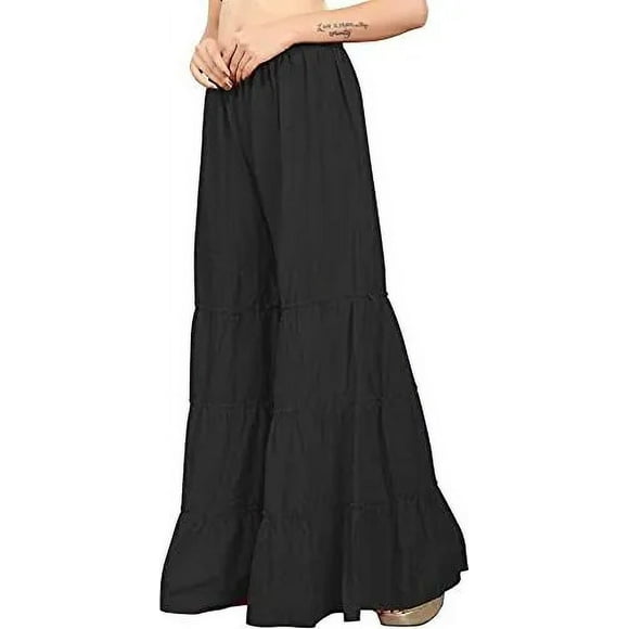 Pantalon Évasé en Rayonne pour Femmes, Jupes pour Femmes