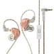 thumbnail image 1 of Methold Auriculares intrauditivos con cable de 3,5mm con cancelación de ruido, auriculares dinámicos de 2 pines para correr, caminar, Electrónica Oro rosa con micrófono, 1 of 6