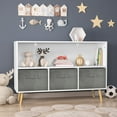 thumbnail image 3 of ARCTICSCORPION 3 Drawers Modern Standard Bookcase, Fiberboard White & Gray, 3 of 7