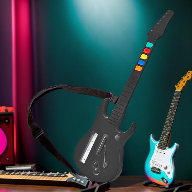 Controlador de guitarra inalámbrico juego mejorado para Wii Guitar Hero/Rock Band 3/2