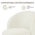 thumbnail image 6 of UIXE 360° Swivel Barrel Accent Chair, Fabric Upholstered Kitchen Dining Room Chair, Makeup Vanity Side Chair for Bedroom Living Room - Beige, 6 of 6