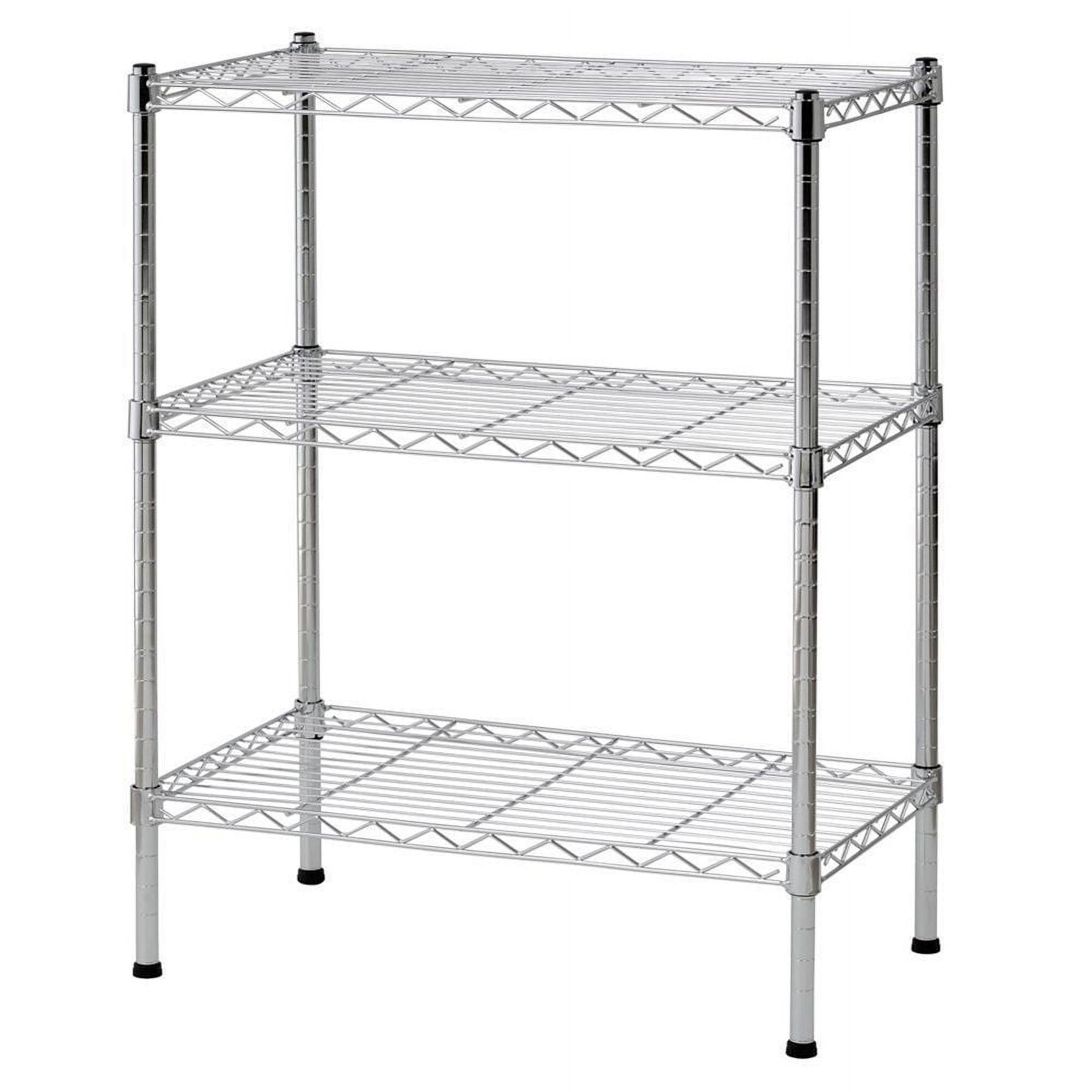 Zimtown 3 Tier Wire Shelving Rack Unit Storage Adjustable Metal Shelf, Capacity for 198 lbs
