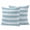 Blue, variant on Aqua Striped Outdoor Pillow Covers 20x20 Set of 2, Waterproof Patio Throw Pillowcase Protectors, Rustic Farmhouse Stripes Square Decorative Pillow Shams Cushion Covers for Seat Bed Couch Sofa