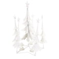 thumbnail image 2 of Melrose 21" Glittered Christmas Tree Tea Light Candle Holder - White, 2 of 2