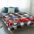 thumbnail image 4 of Independence Day Blanket Soft Cozy Warm Throw Blanket for Couch, Plush Fuzzy Flannel Fleece Blankets for Sofa, Patriotic Flag Day Red Truck Black Plaid Bed Blankets Lightweight Gifts for Men, 30"x40", 4 of 9