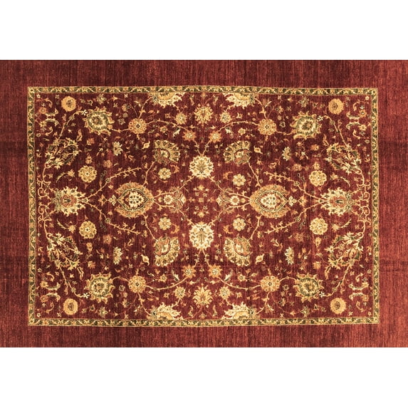 Ahgly Company Indoor Rectangle Abstract Brown Modern Area Rugs, 8' x 10'