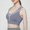 Blue, variant on Low Impact Yoga Sports Bra Mesh Design V Neck Racerback Padding Wide Band for Support Tank Top