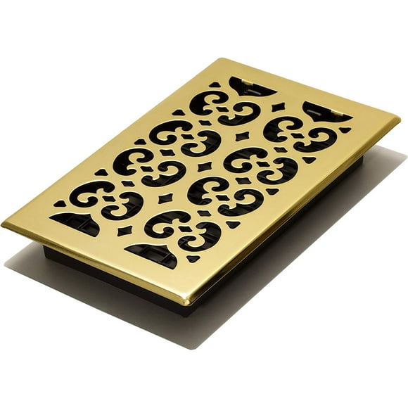 shiyou-SPH610 Floor Register, 6x10, Bright Brass Finish