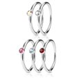 thumbnail image 3 of MoBody 5 Pieces Stainless Steel 20G Nose Ring Hoops CZ Stud Pack Mixed Colors Body Piercing Jewelry Set (Style 1), 3 of 3