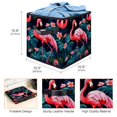 thumbnail image 3 of Flamingo Foldable Organizer Bins with Handle, 10.8"x10.5"x10.6", Large Capacity Storage Bin Toy Box, 3 of 6