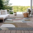 thumbnail image 6 of Addison Rugs Chantille Indoor/Outdoor Transitional Mid Century Mocha Washable Rectangle Rug, 2'6" x 3'10", 6 of 6