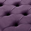 thumbnail image 6 of Kari Plum Velvet Bench - Button Tufted, Silver Nailhead Trim, X-Legs, 6 of 7