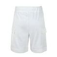 thumbnail image 3 of Kidsy Boys Casual Beach Cargo Shorts – Soft Cotton, Pull-On/Drawstring Closure, Two Pockets, 2pc - White/Crimson, 2, 3 of 11