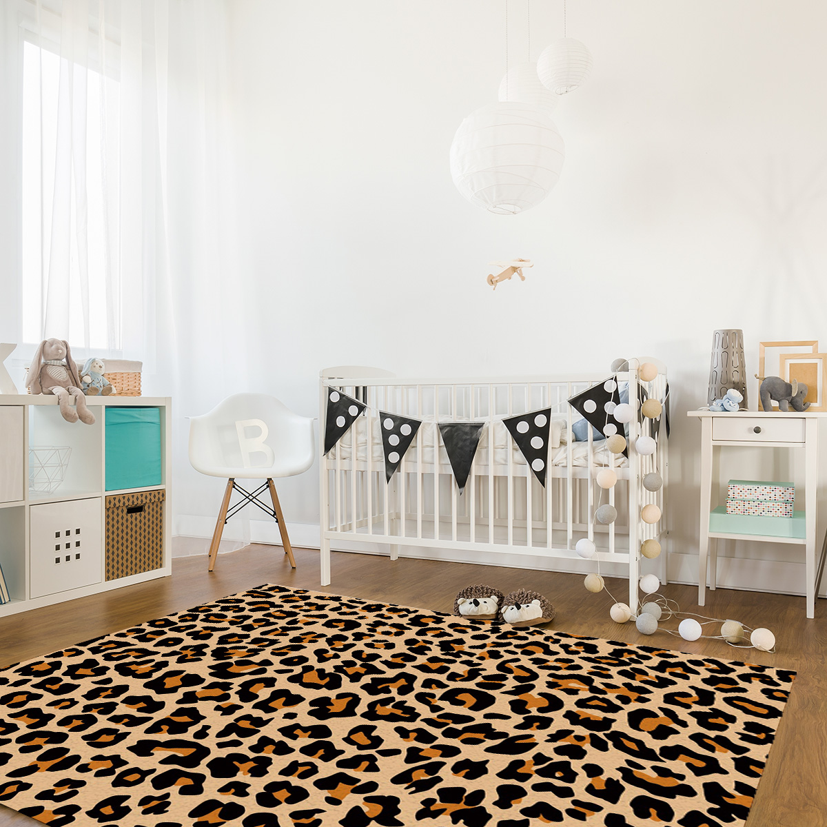 Leopard Print Cheetah for Living Room Floor Mat Bedroom Rug Large Bathroom Entrance Non-slip Doormat