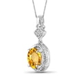 thumbnail image 4 of JewelersClub Silver Necklaces for Women –Silver Necklace for Women .925 Sterling Silver – Citrine Necklace Centerpiece, White Diamond Accents – Hypoallergenic Pendant, 4 of 4