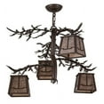 thumbnail image 4 of Meyda Tiffany 161741 Pine Branch Valley View 4 Light 28" Wide Chandelier - Cafe-Noir, 4 of 5