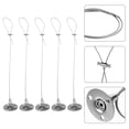 thumbnail image 1 of OFFIGAM 5Pcs Ceiling Wire Hook Hangers Zinc Alloy Picture Rail Hanging System with Anti Slip Silver Hooks, 1 of 8