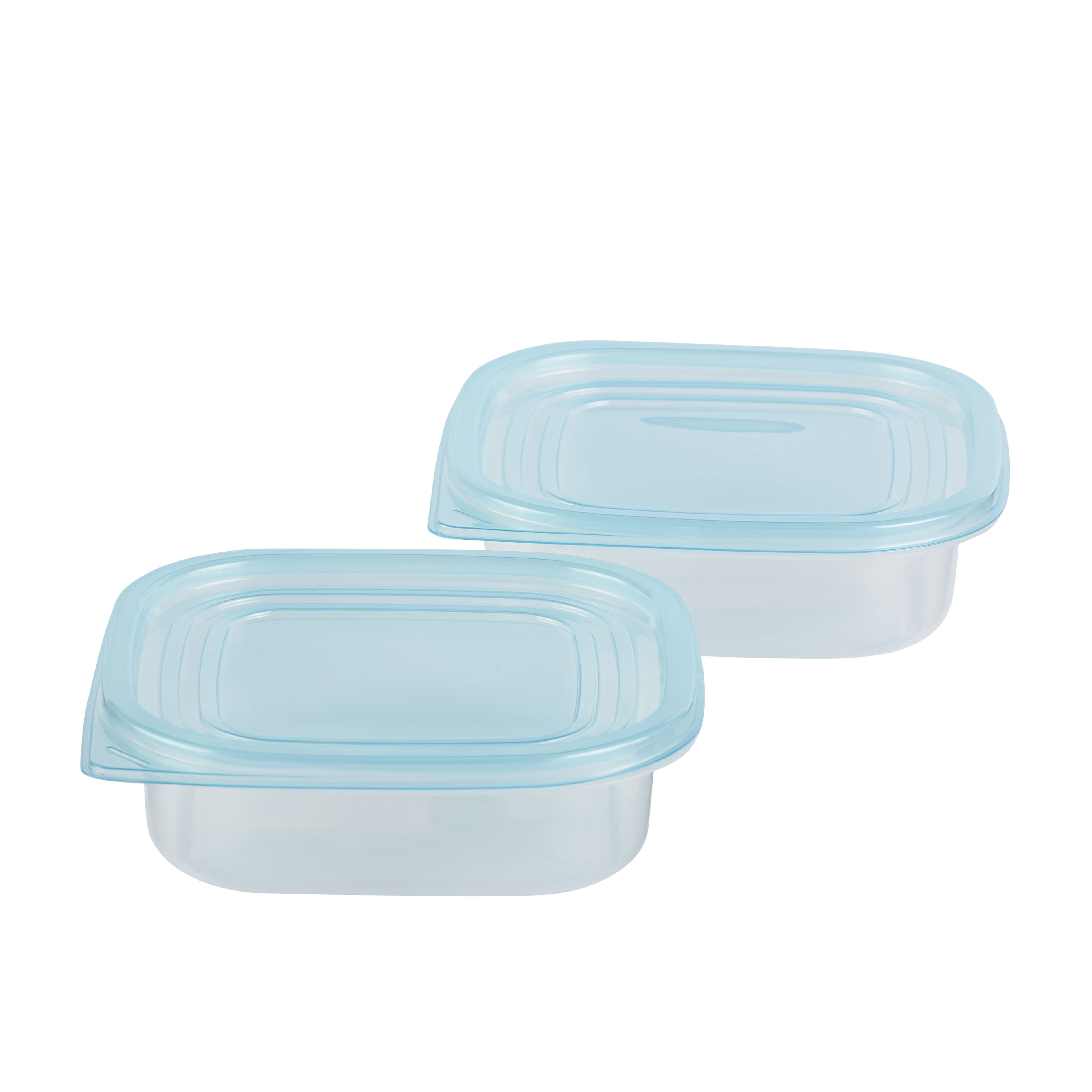 Mainstays 910ML Square Food Storage Container, 2 PK, Clear Container