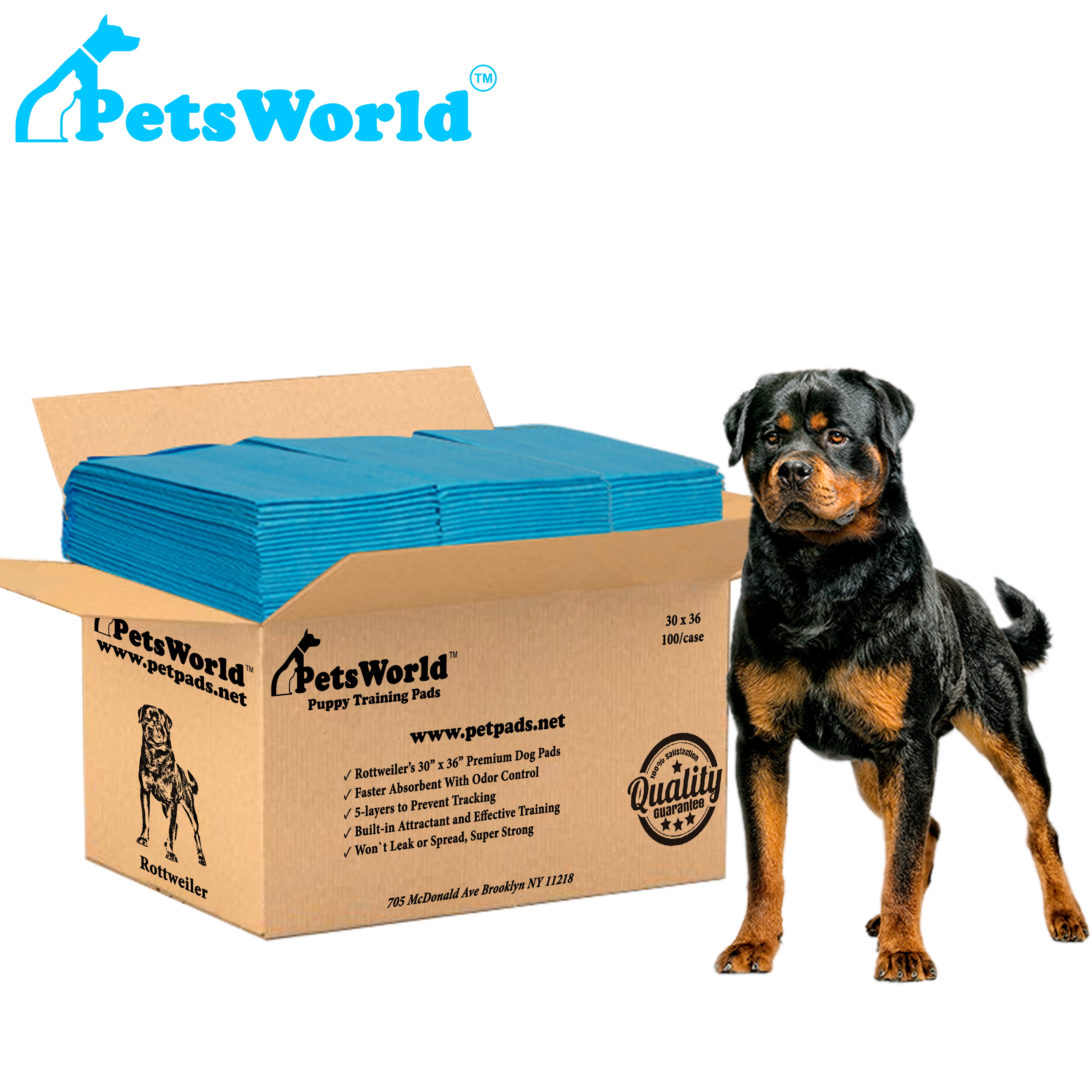 Strong & super absorbent leak proof puppy training pads, 30 in x 36 in